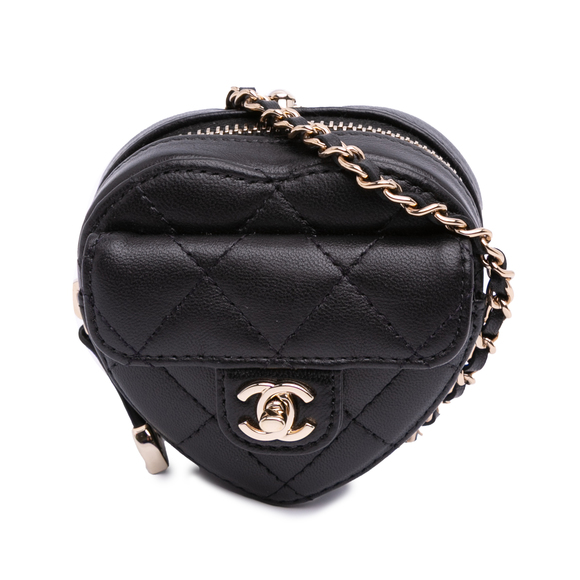 Pre-Loved Chanel Lambskin CC in Love Heart Necklace Bag - Picture 1 of 11